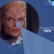 Melora aus der DS9-Episode "Melora", im Vordergrund das Logo von Planet Trek fm