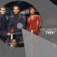Trip, Archer und T'Pol hinter dem Logo von Planet Trek fm